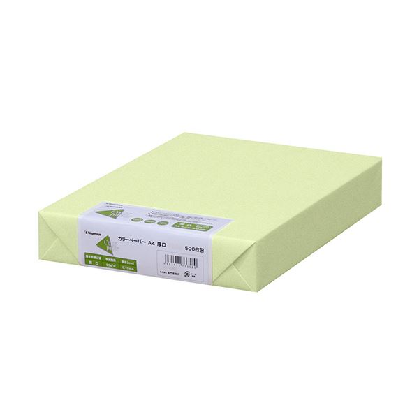 （まとめ）長門屋商店 Color Paper A4厚口 若草 ナ-3356 1冊(500枚) 【×3セット】