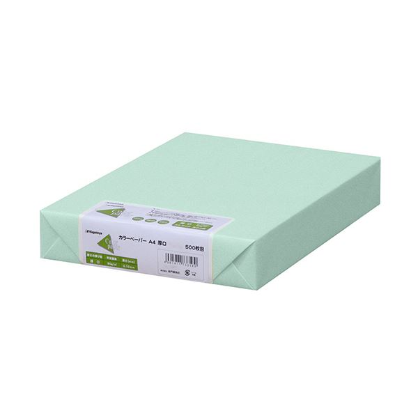 （まとめ）長門屋商店 Color Paper A4厚口 浅黄 ナ-3361 1冊(500枚) 【×3セット】