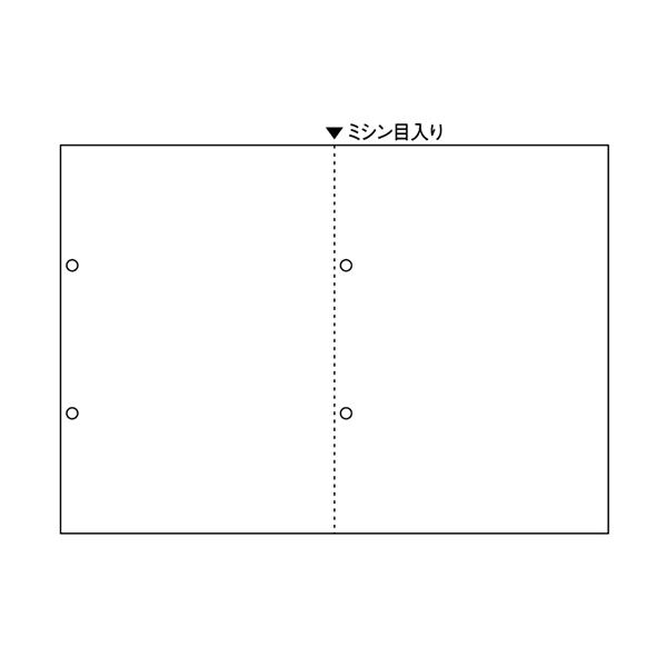 （まとめ）ヒサゴ マルチプリンタ帳票源泉徴収票用(マイナンバー対応) レーザープリンタ用 A4ヨコ 白紙 2面4穴 BP2069 1冊(100枚) 【×3セット】