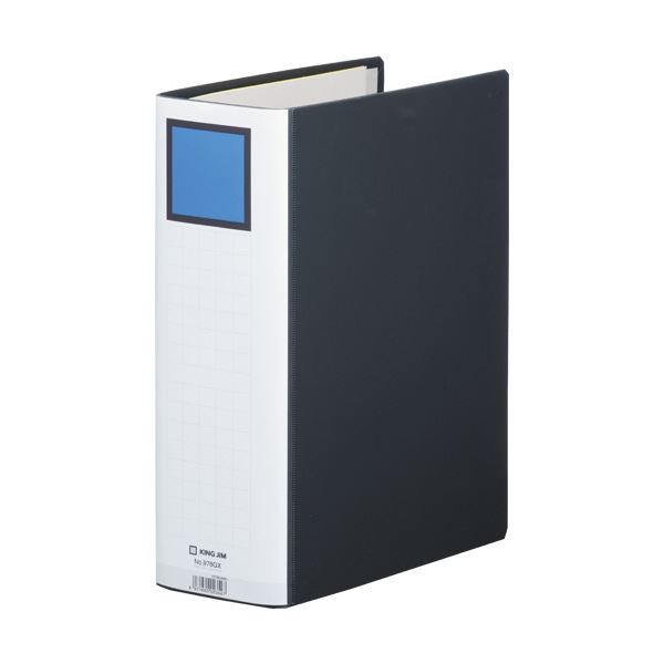 （まとめ）キングジム キングファイルGGXシリーズ A4タテ 800枚収容 80mmとじ 背幅96mm 黒 978GX 1冊 【×10セット】
