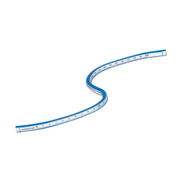 （まとめ）ステッドラー マルス 自在曲線定規目盛付 30cm 軟質アルミ芯 971 65-30 1個【×5セット】