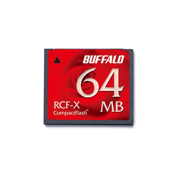 （まとめ）バッファロー コンパクトフラッシュ64MB RCF-X64MY 1枚【×2セット】