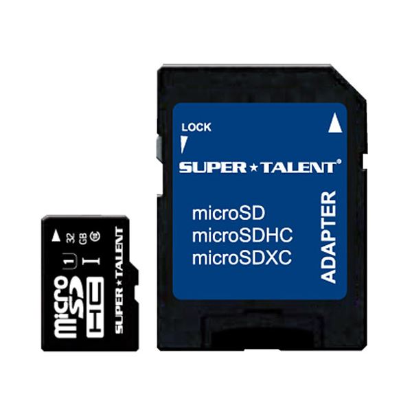 （まとめ）スーパータレント UHS-ICLASS10対応 microSDHCカード 32GB ST32MSU1P 1枚【×2セット】