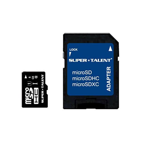 （まとめ）スーパータレント UHS-ICLASS10対応 microSDHCカード 8GB ST08MSU1P 1枚【×5セット】