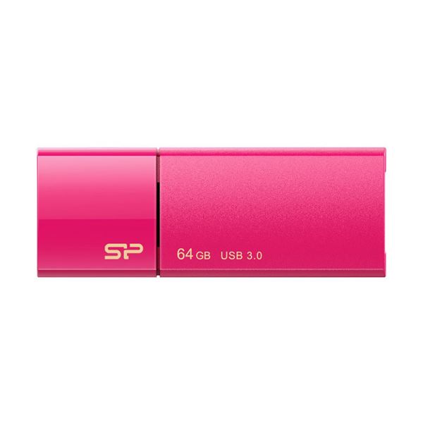 シリコンパワー USB3.0スライド式フラッシュメモリ 64GB ピンク SP064GBUF3B05V1H 1個