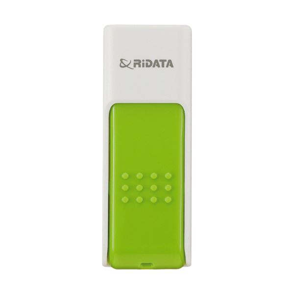 （まとめ）RiDATA ラベル付USBメモリー64GB ホワイト/グリーン RDA-ID50U064GWT/GR 1個【×2セット】