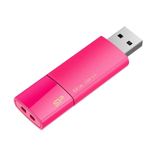 （まとめ）シリコンパワーUSB2.0フラッシュメモリ Ultima U05 64GB ピンク SP064GBUF2U05V1H 1個【×2セット】