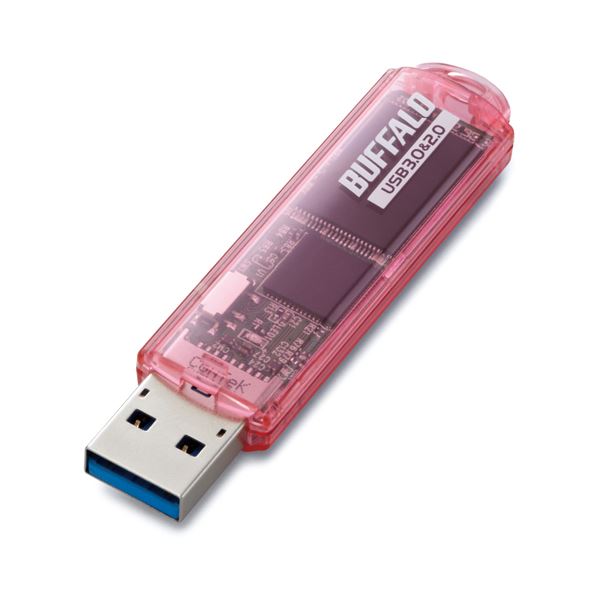 （まとめ）バッファロー USB3.0対応USBメモリー スタンダードモデル 16GB ピンク RUF3-C16GA-PK 1個【×2セット】