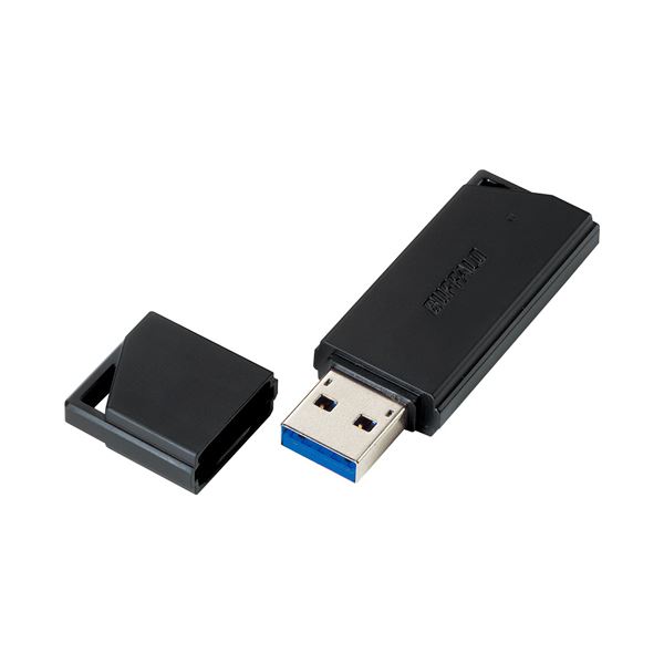 （まとめ）バッファローUSB3.1(Gen1)対応 USBメモリー バリューモデル 32GB ブラック RUF3-K32GB-BK1個【×3セット】