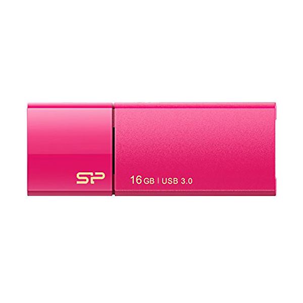 （まとめ）シリコンパワー USB3.0スライド式フラッシュメモリ 16GB ピンク SP016GBUF3B05V1H 1個【×3セット】