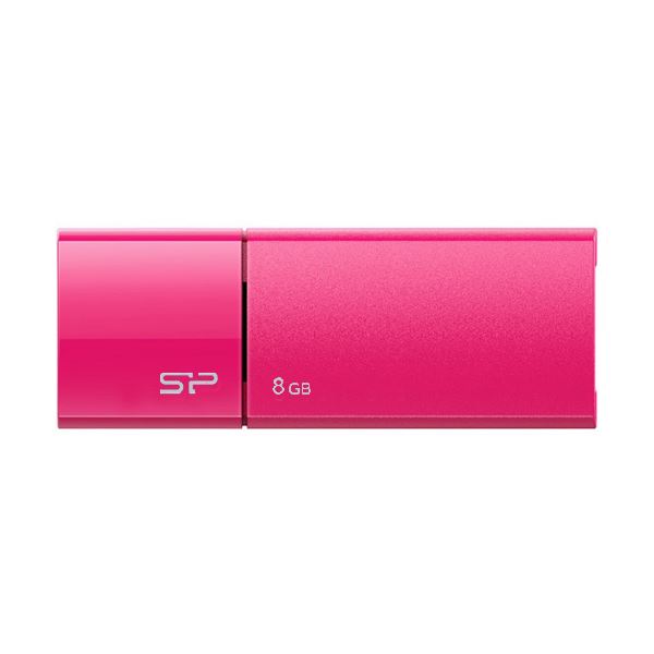 （まとめ）シリコンパワーUSB2.0フラッシュメモリ Ultima U05 8GB ピンク SP008GBUF2U05V1H 1個【×5セット】