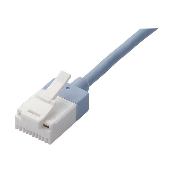 （まとめ）エレコムツメ折れ防止スーパースリムLANケーブル Cat6A準拠 ブルー 10m LD-GPASST/BU100 1本【×3セット】