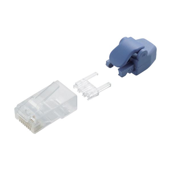 （まとめ）エレコム RJ45コネクタ(Cat6単線ヨリ線共通) LD-6RJ45T10/TP 1パック(10個)【×3セット】