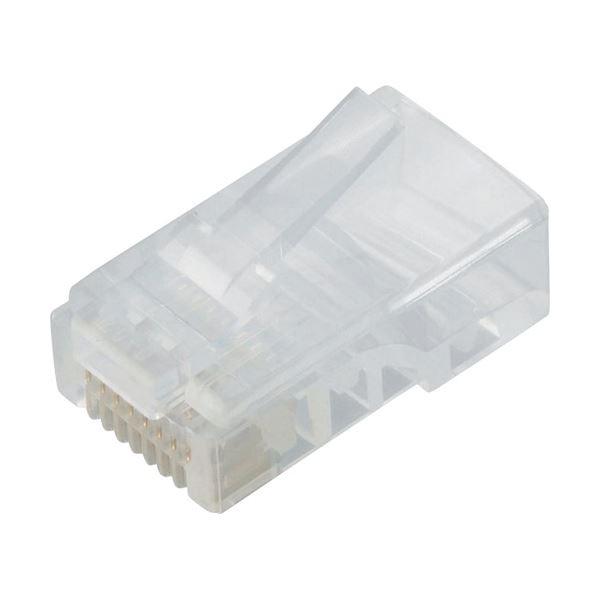 （まとめ）エレコム ツメの折れないLANコネクタカテゴリー5E 単線用 LD-RJ45T10/T 1パック(10個)【×5セット】