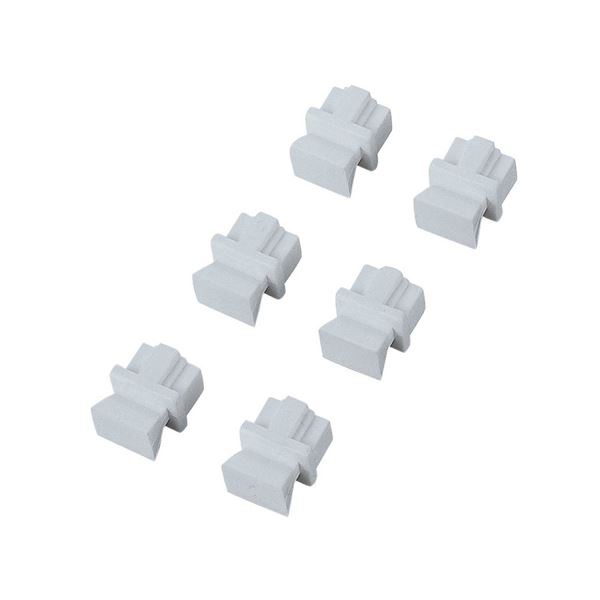 （まとめ）エレコム ほこりカバー RJ45用ホワイト LD-DUSTWH6 1箱(6個)【×10セット】