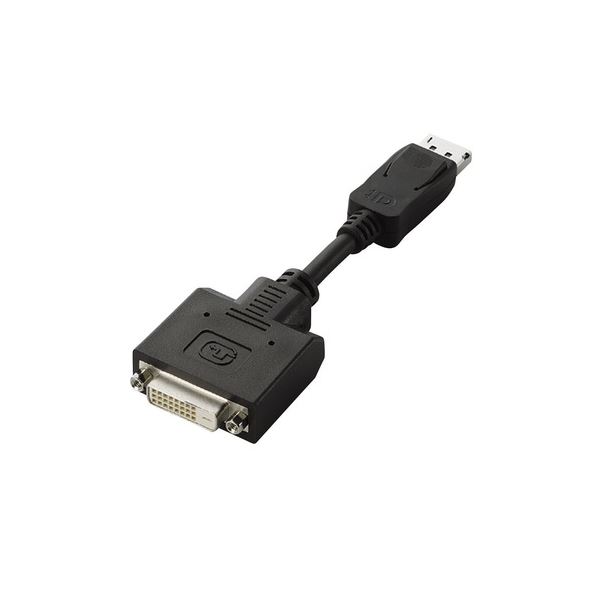 （まとめ）エレコムDisplayPort-DVI変換アダプタ ディスプレイポートオス-DVI D24pinメス ブラック AD-DPDBK1個【×2セット】