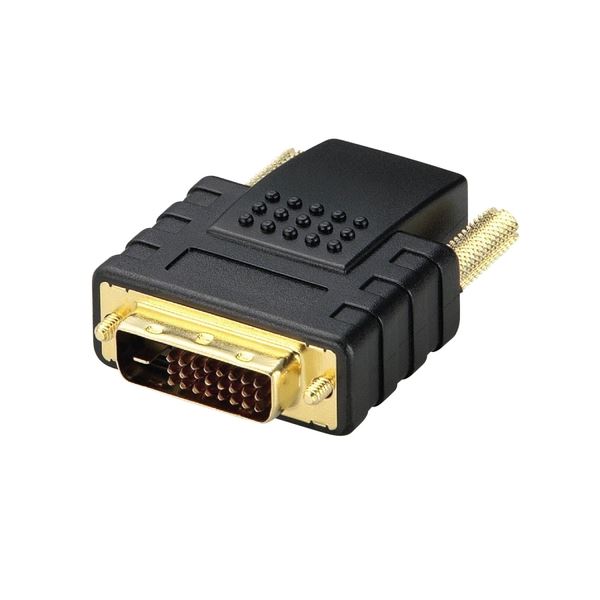 （まとめ）エレコム HDMI DVI変換アダプタ(HDMI)メス-(DVI-D24pin)オス AD-HTD 1個【×2セット】