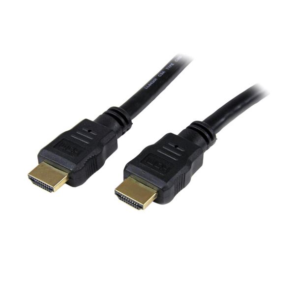 （まとめ）StarTechハイスピードHDMIケーブル HDMI-HDMIケーブル 4k対応 ブラック 5m HDMM5M 1本【×2セット】