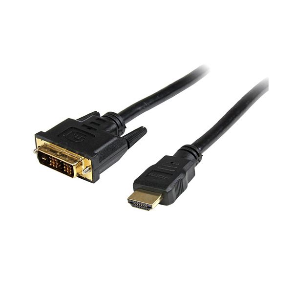 （まとめ）StarTechHDMI-DVI-D変換ケーブル 2m HDMI(オス)-DVI D(オス) HDDVIMM2M 1本【×3セット】