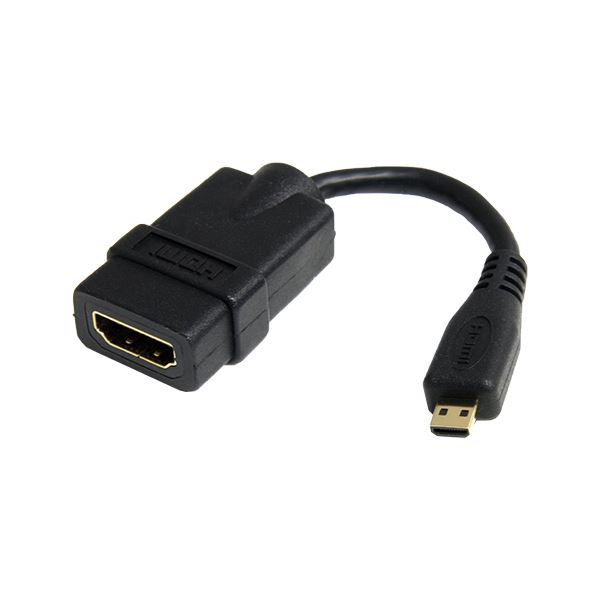 （まとめ）StarTechハイスピードHDMI変換ケーブル 12cm HDMI タイプA(メス)-Micro HDMI タイプD(オス) HDADFM5IN1本【×3セット】