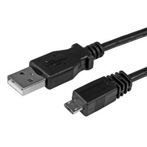 （まとめ）StarTech MicroUSB2.0 変換ケーブルアダプタ 1m USB A(オス)-USB Micro B(オス) ブラック UUSBHAUB1M1本【×5セット】