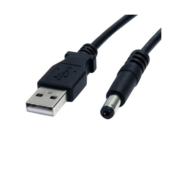 （まとめ）StarTech USB-5VDC電源供給ケーブル 91cm DCプラグ(外形5.5m/内径2.1mm) ブラック USB2TYPEM 1本【×10セット】