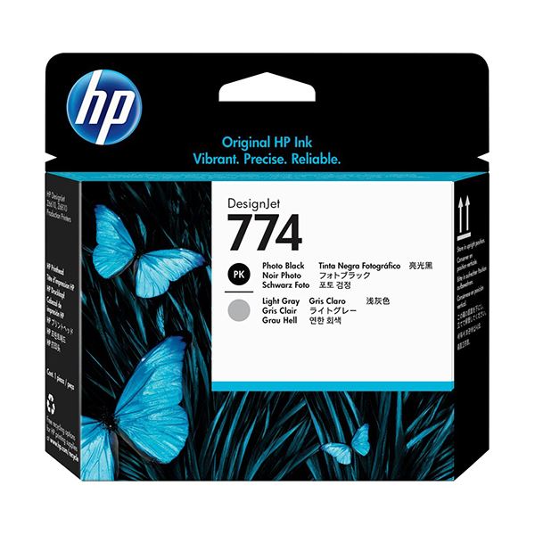 HP 774 プリントヘッドフォトブラック/ライトグレー P2W00A 1個