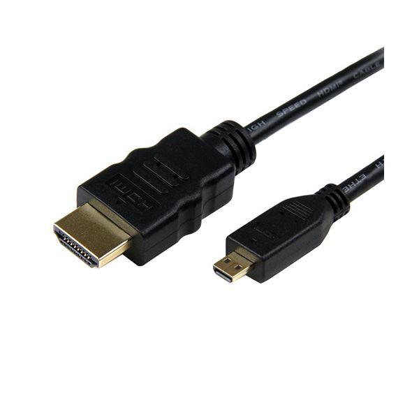 （まとめ）StarTechハイスピードHDMIケーブル イーサネット対応 1.8m HDMI(オス)-HDMI Micro(オス) ブラック HDMIADMM61本【×3セット】