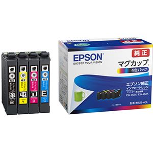 エプソン インクカートリッジ マグカップ 4色パック MUG-4CL 1箱（4個：各色 1個）