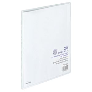 コクヨ クリヤーブック（キャリーオール）固定式 A4ワイド 20ポケット 背幅11mm 透明 ラ-3T 1セット（10冊）