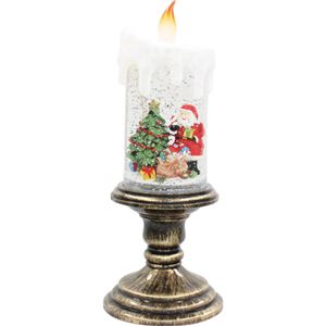 函館クリスマスファクトリーバブル台付LEDキャンドル サンタ 1個 - 拡大画像