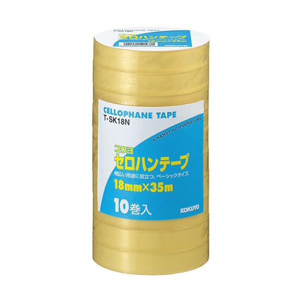 コクヨ セロハンテープ（大巻き工業用）18mm×35m T-SK18N 1セット（200巻：10巻×20パック）