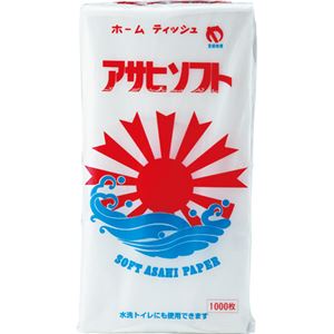 八幡浜紙業 ちり紙 アサヒソフト 1セット（12000枚：1000枚×12パック）