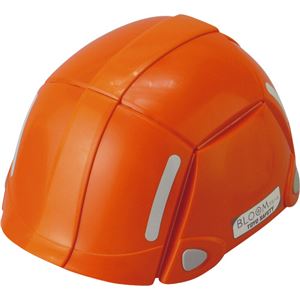 トーヨーセフティー防災用折りたたみヘルメット BLOOM オレンジ NO100-OR 1個 - 拡大画像