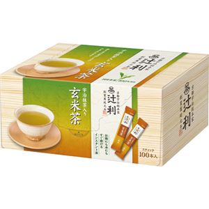 （まとめ）辻利 インスタント宇治抹茶入り玄米茶0.8g 1箱（100本）【×2セット】 - 拡大画像