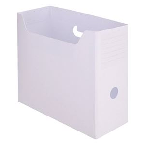 （まとめ）TANOSEE PP製ボックスファイル（組み立て式）A4ヨコ ホワイト 1セット（10個）【×2セット】