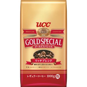 （まとめ）UCC ゴールドスペシャルリッチブレンド 1000g（粉）/袋 1セット（2袋）【×2セット】 - 拡大画像
