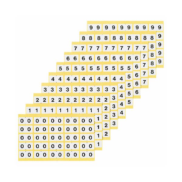 （まとめ）ライオン事務器 ナンバーラベルL 数字0 KL-1-0 1パック（250片：25片×10シート）【×5セット】