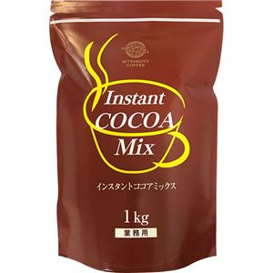 （まとめ）三本珈琲 インスタント ココアミックス1kg 1袋【×5セット】 - 拡大画像