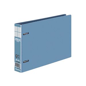 （まとめ）コクヨ DリングファイルE型再生PP表紙 B6ヨコ 2穴 200枚収容 背幅34mm 青 フ-FD428NB 1セット（4冊）【×5セット】