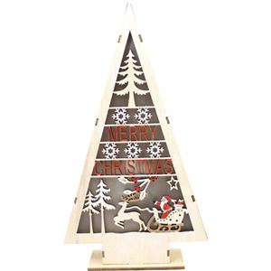 （まとめ）函館クリスマスファクトリーサンタスレイLEDライトツリー 1個【×5セット】 - 拡大画像