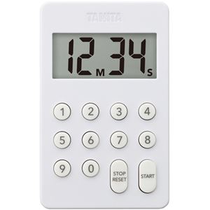 （まとめ）タニタ デジタルタイマー100分計ホワイト TD-415-WH 1個【×5セット】