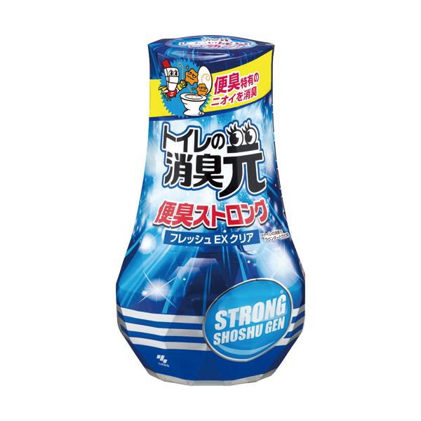 （まとめ）小林製薬 トイレの消臭元 便臭ストロングフレッシュEXクリア 400ml 1セット（5個）【×5セット】