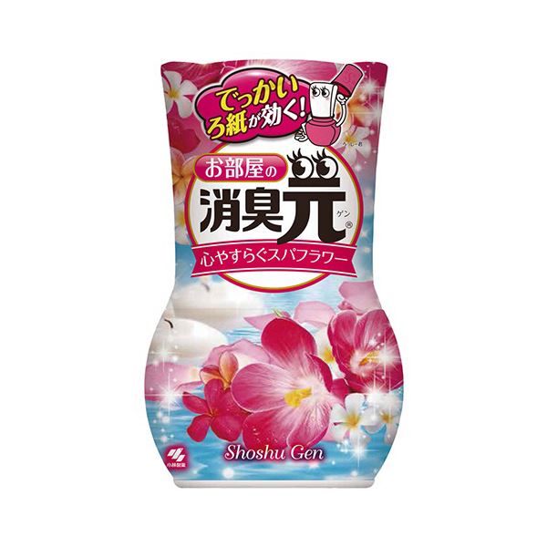 （まとめ）小林製薬 お部屋の消臭元心やすらぐスパフラワー 400ml 1セット（3個）【×5セット】