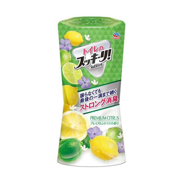 （まとめ）アース製薬 トイレのスッキーリ！プレミアムシトラス 400ml 1セット（3個）【×5セット】