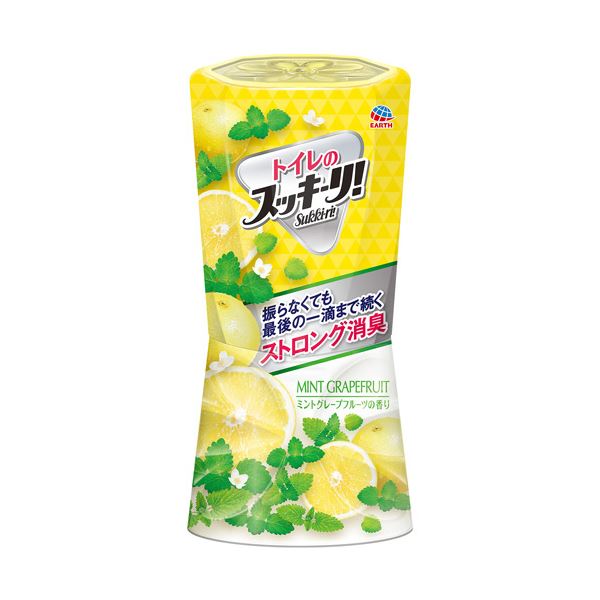 （まとめ）アース製薬 トイレのスッキーリ！ミントグレープフルーツ 400ml 1セット（3個）【×5セット】