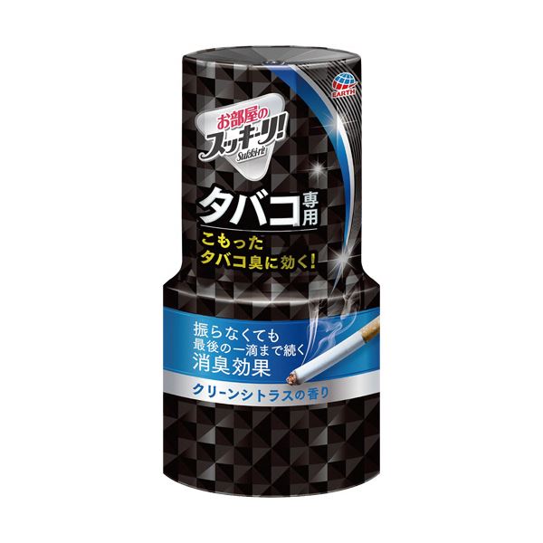 （まとめ）アース製薬 お部屋のスッキーリ！タバコ用 クリーンシトラス 400ml 1セット（3個）【×5セット】