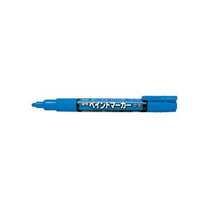 （まとめ）ぺんてる 油性ペイントマーカー 中字 青MMP20-C 1セット（10本）【×5セット】