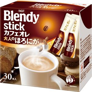 （まとめ）味の素AGF ブレンディ スティックカフェオレ 大人のほろにが 10g 1箱（30本）【×10セット】 - 拡大画像