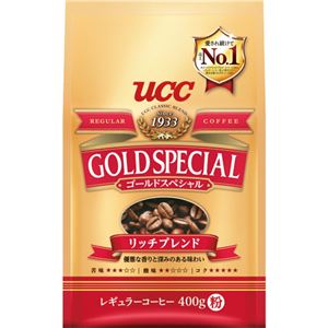 （まとめ）UCC ゴールドスペシャルリッチブレンド 400g（粉）1袋【×10セット】 - 拡大画像